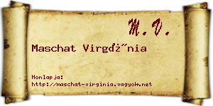 Maschat Virgínia névjegykártya
